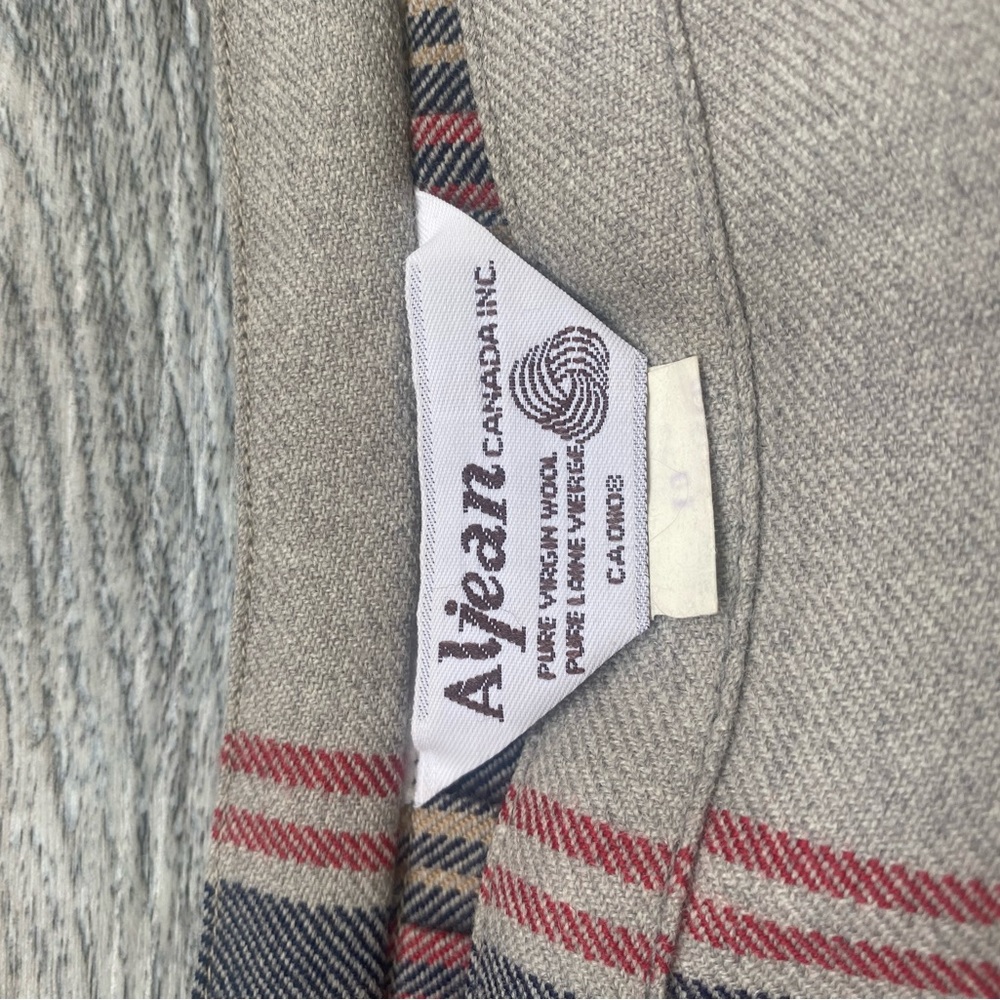 Vintage Wool Plaid Wrap Around Skirt A-Line Skirt in Red and Tan - Picture 6 of 12